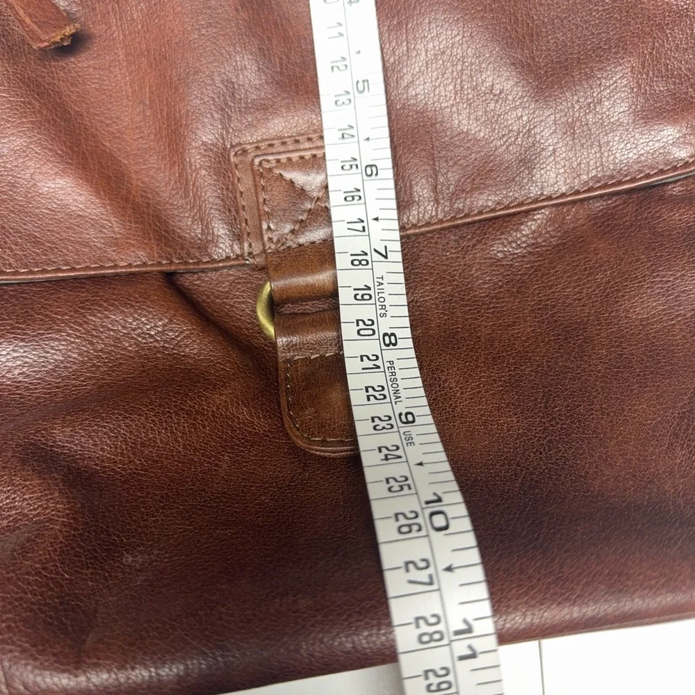Vintage Leder Buck Brown Leather Crossbody Bag